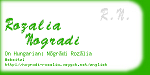 rozalia nogradi business card